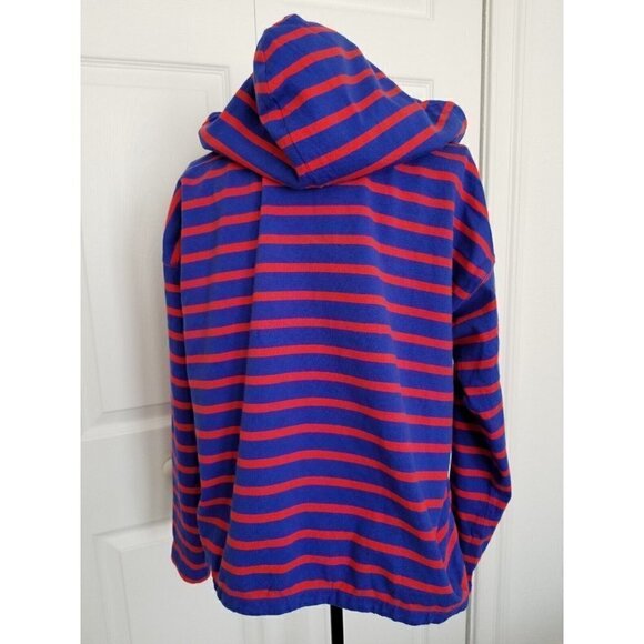 GAP Red Blue Long Sleeve V-Neck Cotton Hoodie Womens Sz (S) - Picture 4 of 14
